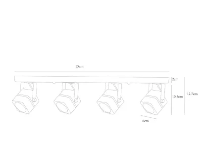 Потолочный светильник Arte Lamp A1315PL-4BK