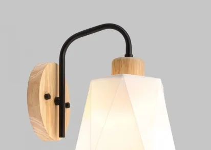 Бра IMEX MD.5714-1-W-BK+WOOD