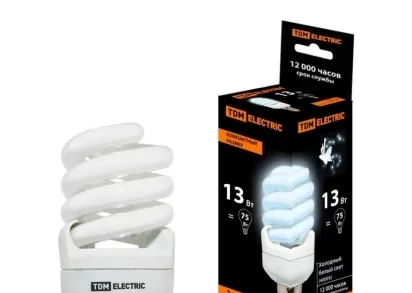 Лампа энергосберегающая TDM Electric Е14 13W 4000K матовая SQ0323-0180
