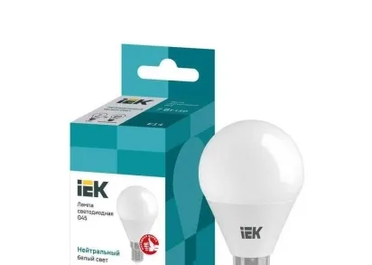 Лампа светодиодная IEK G4 7W 4000K матовая LLE-G45-7-230-40-E14