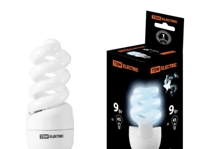 Лампа энергосберегающая TDM Electric E27 9W 4000K матовая SQ0323-0065