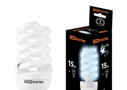 Лампа энергосберегающая TDM Electric Е14 15W 4000K матовая SQ0323-0059