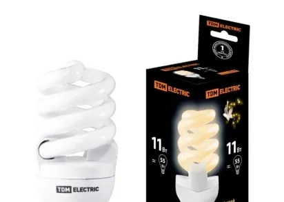 Лампа энергосберегающая TDM Electric Е14 11W 2700K матовая SQ0323-0053