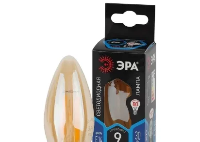 Лампа светодиодная ЭРА E14 9W 4000K золотая F-LED B35-9W-840-E14 gold Б0047035